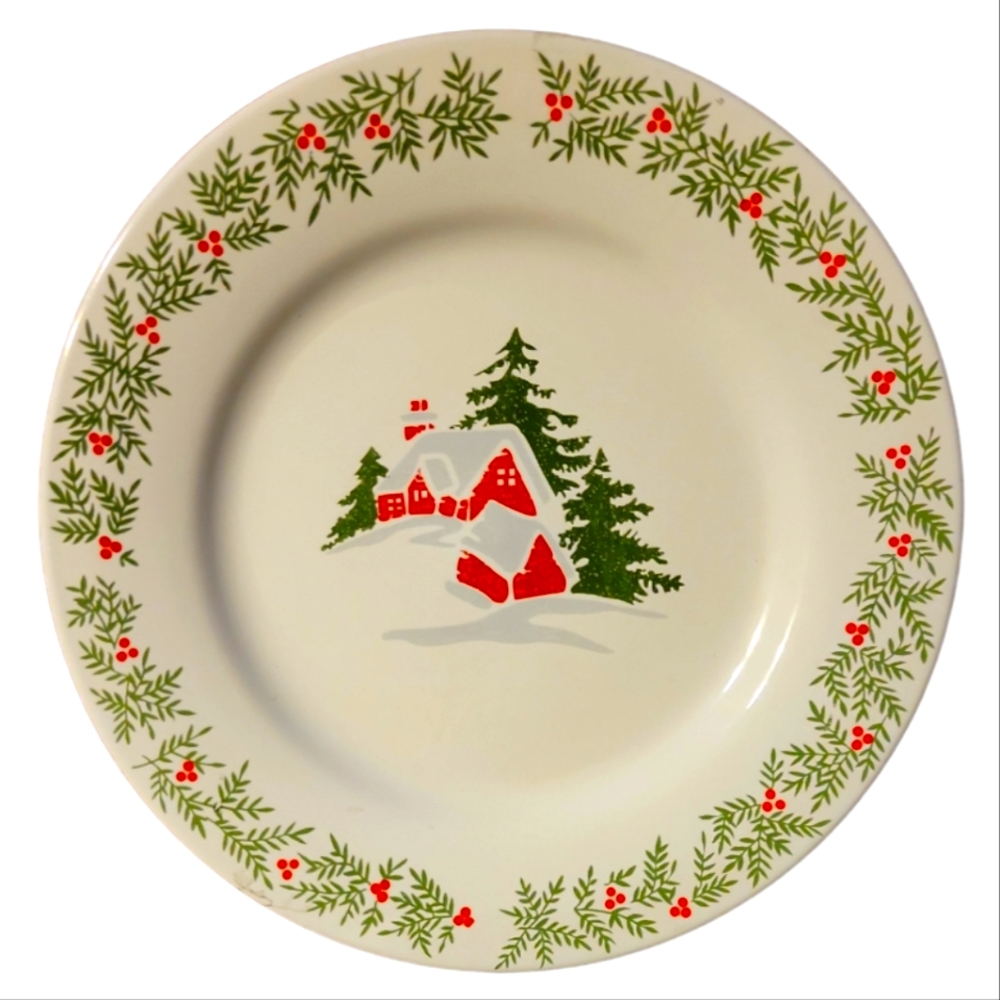 Vtg Martha Stewart WINTER JUBILEE Salad Plate 9"